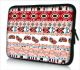 Laptophoes 14 inch patroon veren roze - Sleevy