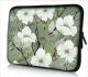 Laptophoes 14 inch witte bloemen - Sleevy