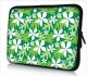 Laptophoes 17,3 inch bloemen wit - Sleevy