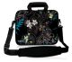 Laptoptas 13,3 inch zwart patroon bloemen - Sleevy