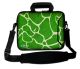 Sleevy 17,3 inch laptoptas groene giraffe print