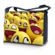 Sleevy 17,3 inch laptoptas gele smileys