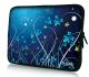 Sleevy 17” laptophoes blauwe bloemen          