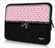 Tablet hoes / laptophoes 10,1 inch patroon chic roze zwart - Sleevy