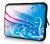 Laptophoes 11 inch artistiek blauw design Sleevy