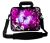 Sleevy 17.3 inch laptoptas grote paarse vlinder